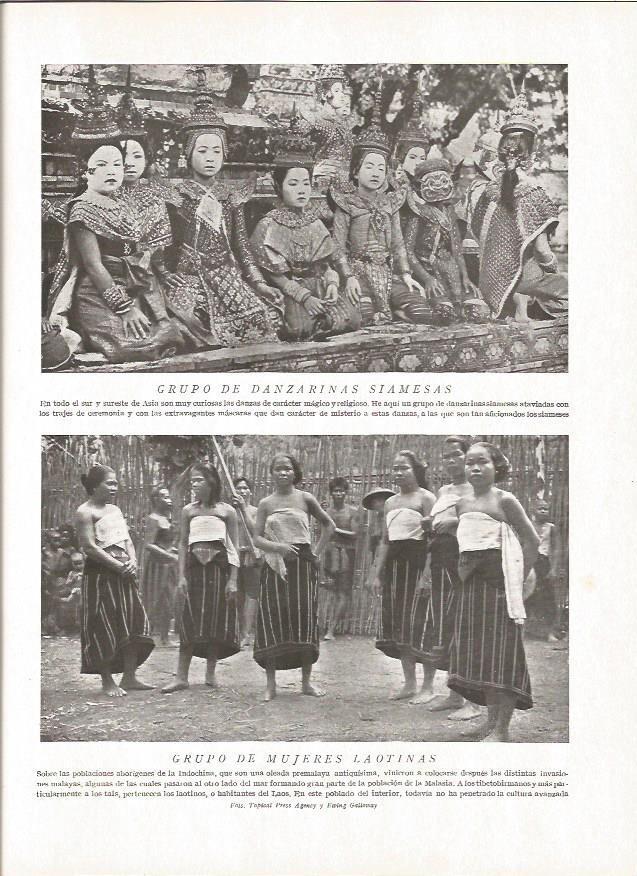 LAMINA V06429: Danzarinas siamesas con traje tipico