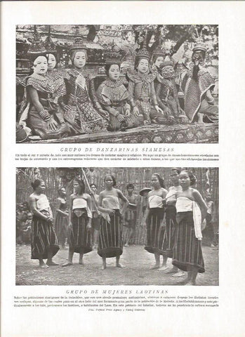 LAMINA V06429: Danzarinas siamesas con traje tipico