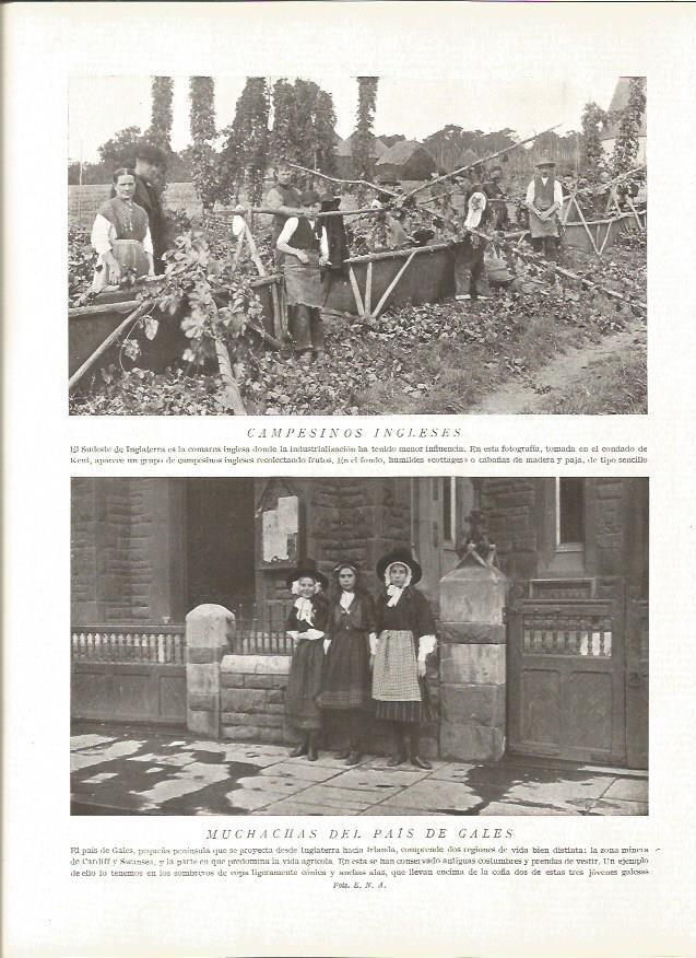 LAMINA V06355: Campesinos ingleses y muchachas del pais de Gales