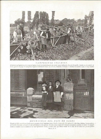 LAMINA V06355: Campesinos ingleses y muchachas del pais de Gales