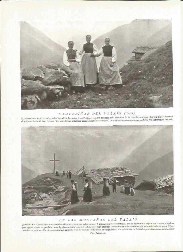 LAMINA V06354: Campesinas de Valais, Suiza