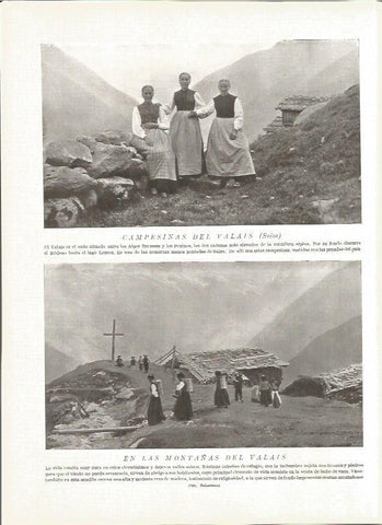 LAMINA V06354: Campesinas de Valais, Suiza