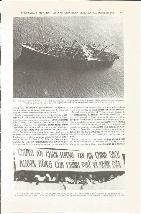 LAMINA V06273: Unidad de transporte VII Flota estadounidense con refugiados survietnamitas