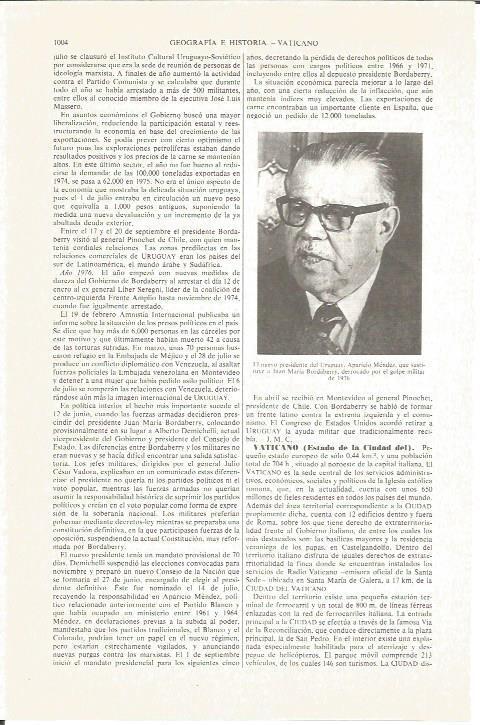 LAMINA V06270: Aparicio Mendez presidente de Uruguay