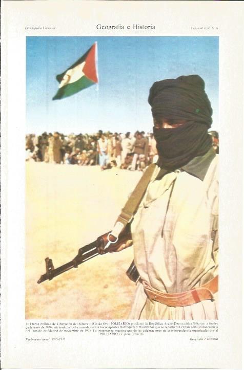 LAMINA V06255: El frente Polisario en pleno desierto