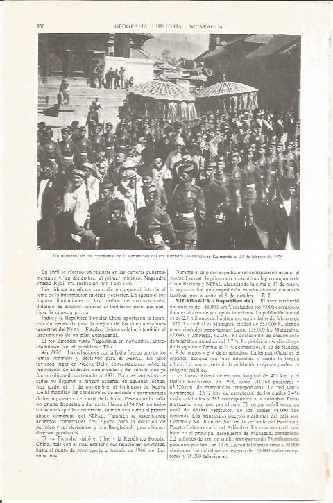 LAMINA V06256: Coronacion del rey Birendra en Katmandu