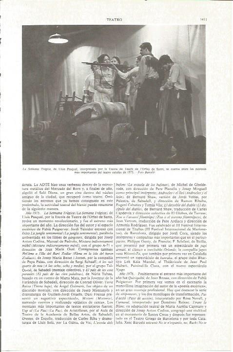 LAMINA V06329: Escena la Setmana Tragica, por Escola de Teatre de l'Orfeo de Sants 1975