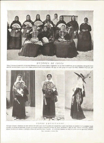 LAMINA V06345: Mujeres de Ibiza y trajes ebusitanos