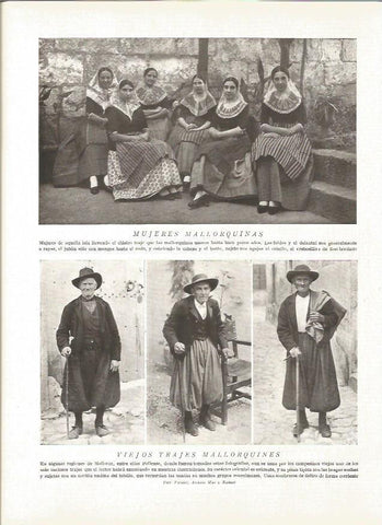 LAMINA V06348: Mujeres mallorquinas y viejos trajes mallorquines