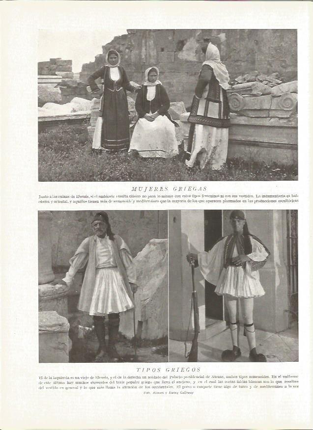 LAMINA V06352: Mujeres griegas y tipos griegos