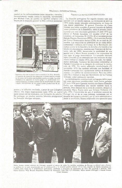 LAMINA V06307: Reunion lideres socialistas en Londres en 1975