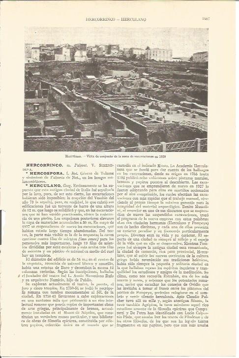 LAMINA V05727: Conjunto de excavaciones en 1929 en Herculano, Italia