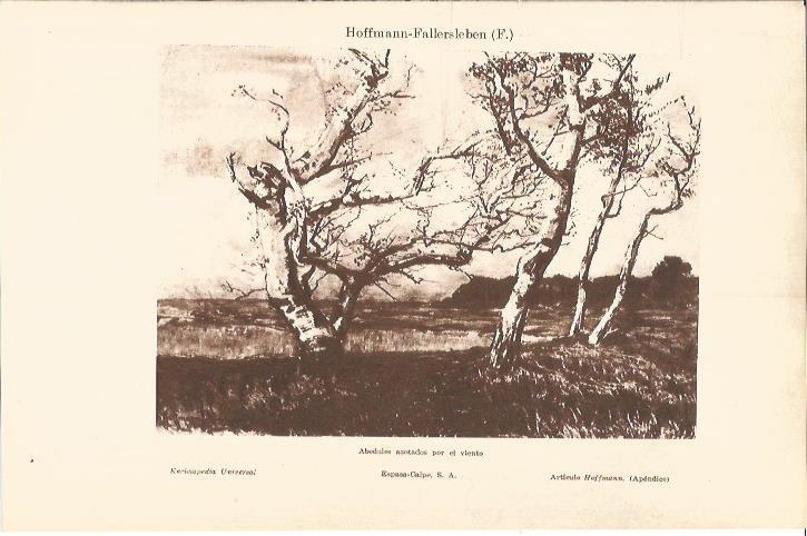 LAMINA V05736: Abedules azotados por el viento, por F. Hoffmann-Fallersleben 
