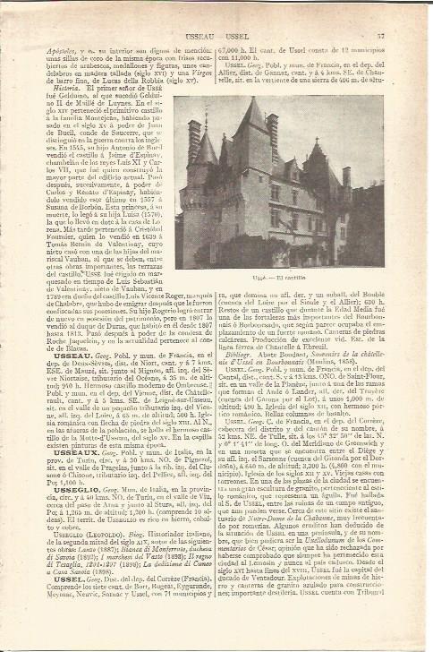 LAMINA V05744: Castillo en Usse, Francia