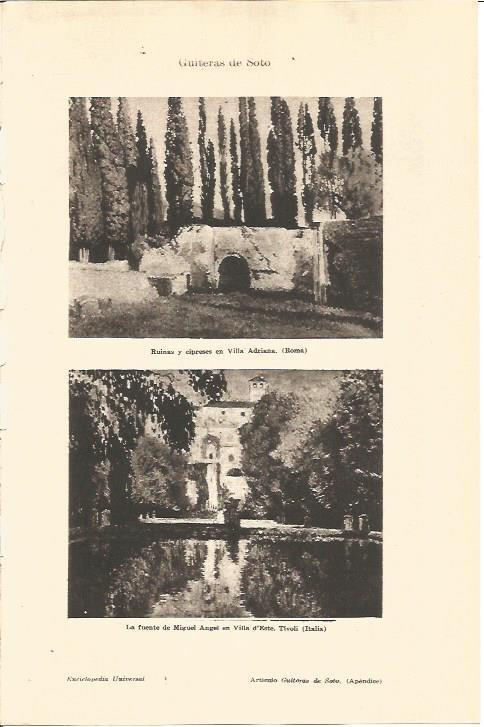 LAMINA V05706: Ruinas y cipreses en Villa Adriana, Roma