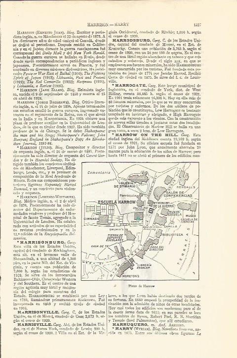 LAMINA V05717: Plano de Harrow on the Hill, Inglaterra