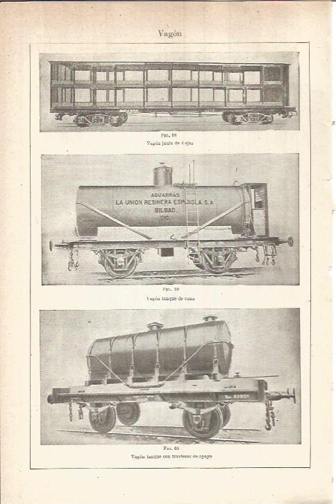 LAMINA V05784: Vagon jaula y vagon tanque