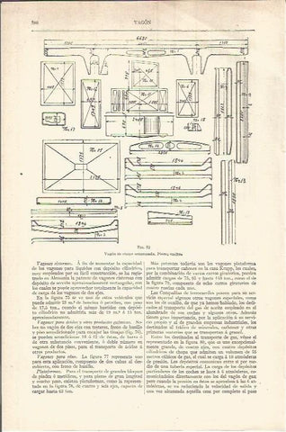 LAMINA V05789: Vagon de chapa estampada