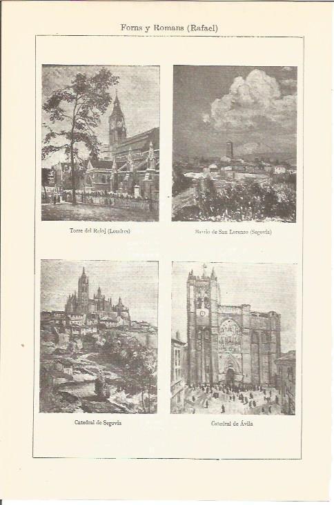 LAMINA V05617: Catedral de Segovia y Avila, por R. Forns y Romans