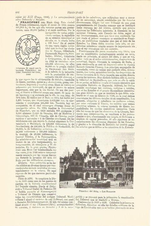 LAMINA V05623: Los Romanos en Franfort del Main