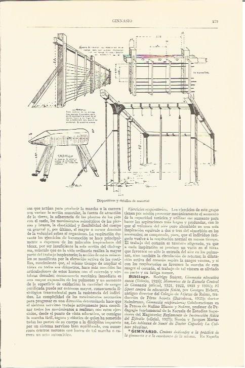 LAMINA V05668: Aparatos de gimnasio