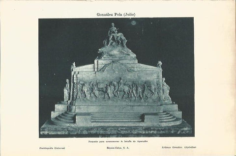 LAMINA V05675: Proyecto conmemoracion Batalla de Ayacucho, por J. Gonzalez Pola