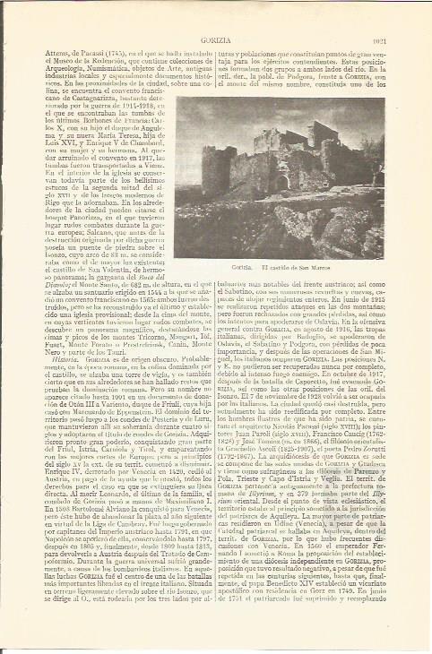 LAMINA V05680: Castillo de San Marcos en Gorizia, Italia