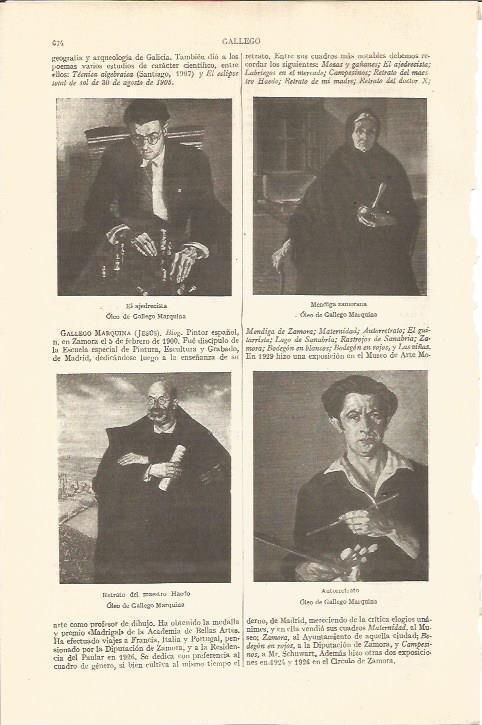 LAMINA V05641: Retratos varios, por Gallego Marquina