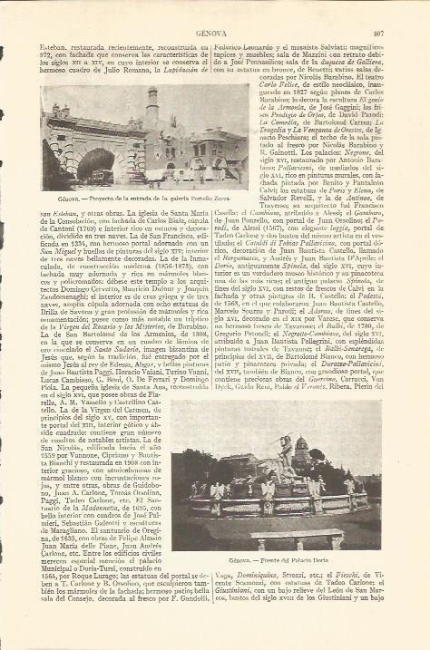 LAMINA V05661: Entrada galeria Portello Zecca , Genova