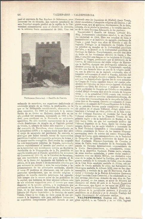 LAMINA V05802: Castillo de Pontria en Valdepares, Asturias