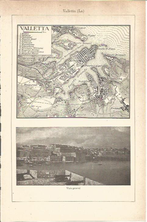LAMINA V05952: Plano y vista de Valleta