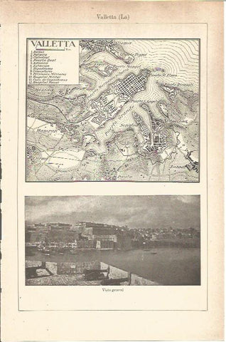 LAMINA V05952: Plano y vista de Valleta