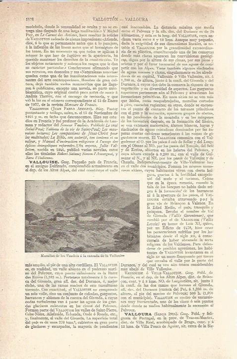 LAMINA V05964: Murallas de los Vaudois, Francia