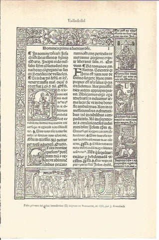 LAMINA V05915: Folio misal benedictino impreso en 1521, por J. Rosenbach