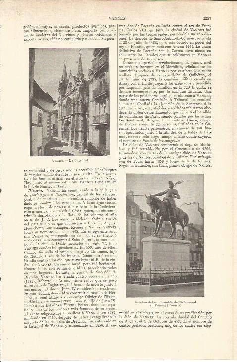 LAMINA V06002: La catedral de Vannes, Francia