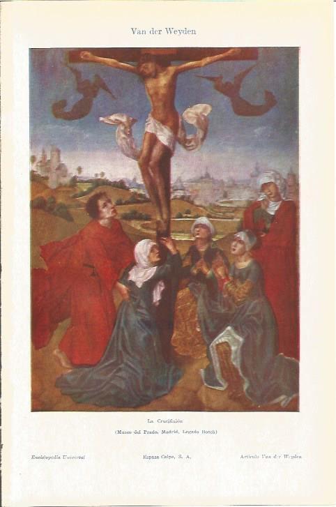 LAMINA V05985: La Crucifixion, por Van der Weyden