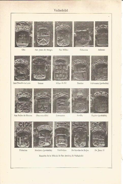 LAMINA V05914: Escudos varios de la Silleria de San Benito, Valladolid
