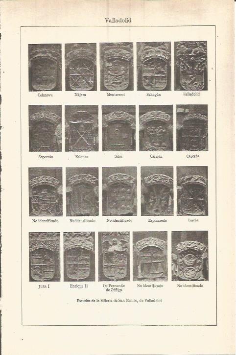 LAMINA V05913: Escudos de la Silleria de San Benito, Valladolid