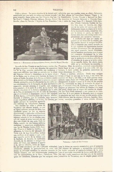 LAMINA V05836: Calle de San Vicente en Valencia