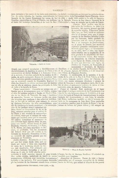 LAMINA V05838: Vistas varias de Valencia