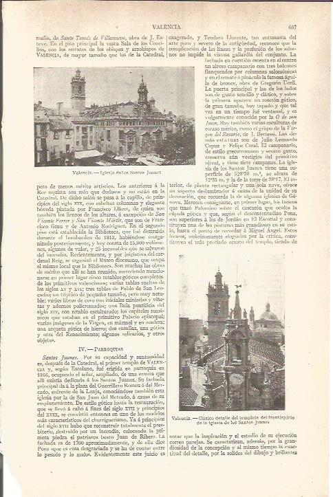 LAMINA V05844: Iglesia de los Santos Juanes, Valencia