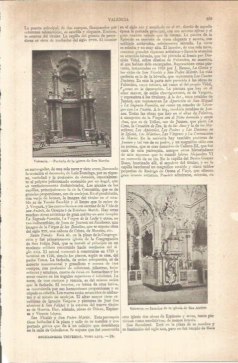 LAMINA V05846: Iglesia de San Martin, Valencia