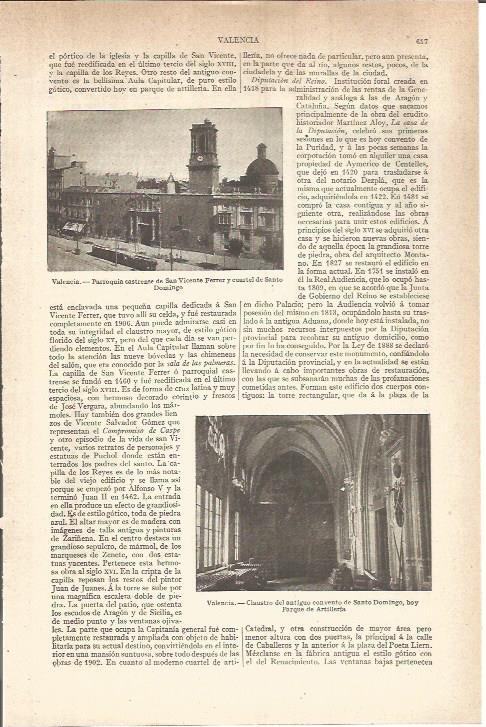 LAMINA V05850: Parroquia de San Vicente Ferrer en Valencia