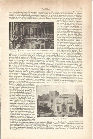 LAMINA V05851: La Lonja en Valencia