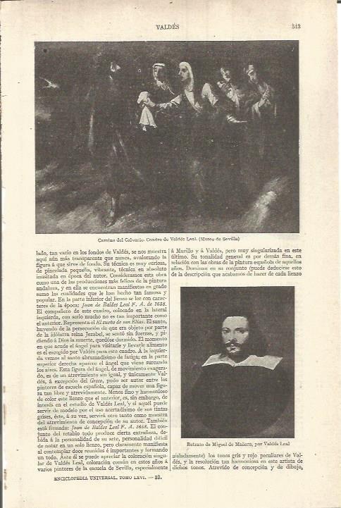 LAMINA V05814: Camino del Calvario, por Valdes Leal