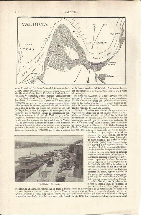 LAMINA V05818: Puerto y plano de Valdivia
