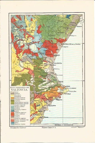 LAMINA V05827: Mapa geologico de Valencia