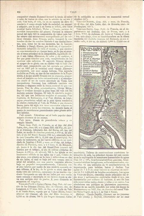 LAMINA V05889: Plano de Vals-les-Bains, Francia