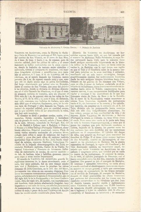 LAMINA V05866: Casino y palacio de Justicia en Valencia de Alcantara