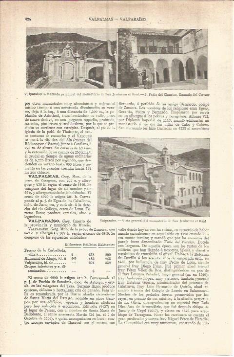 LAMINA V05885: Monasterio de San Jeronimo el Real en Valparaiso
